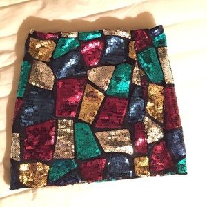 Sequin high waisted skirt!