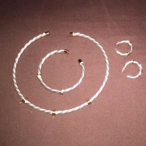 Barbwire Necklace, Bracelet and Earrings