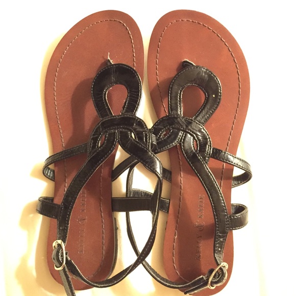Black and Tan strappy sandals