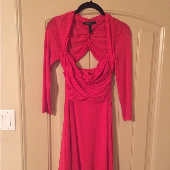 BCBG NWOT knit red 3 quarter sleeve dress
