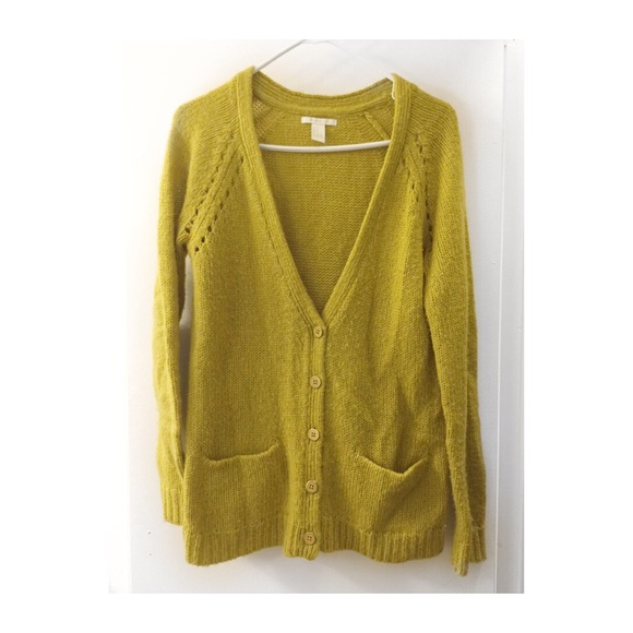 Mustard colored cardigan