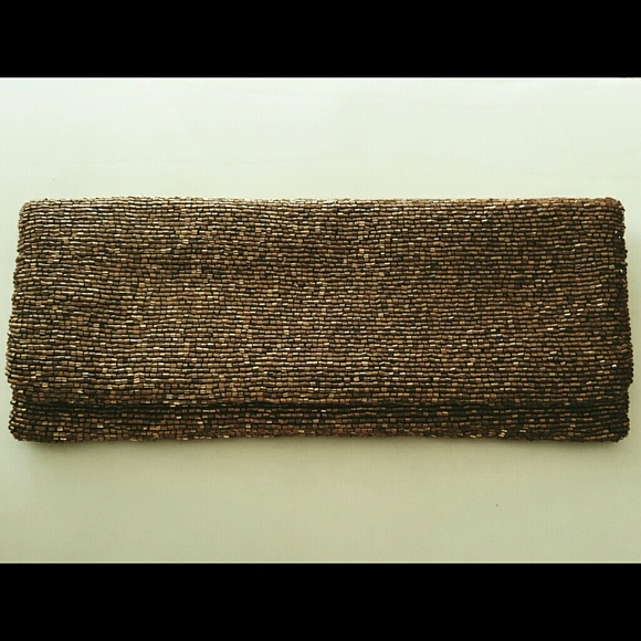 MOYNA Bronze Beaded Bag - Picture 2 of 3