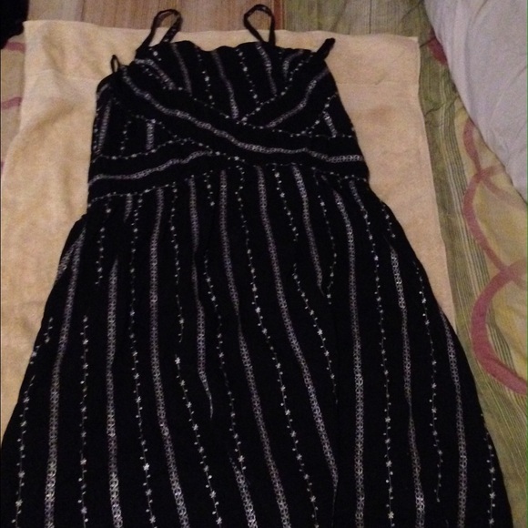 Black with white detailing dress