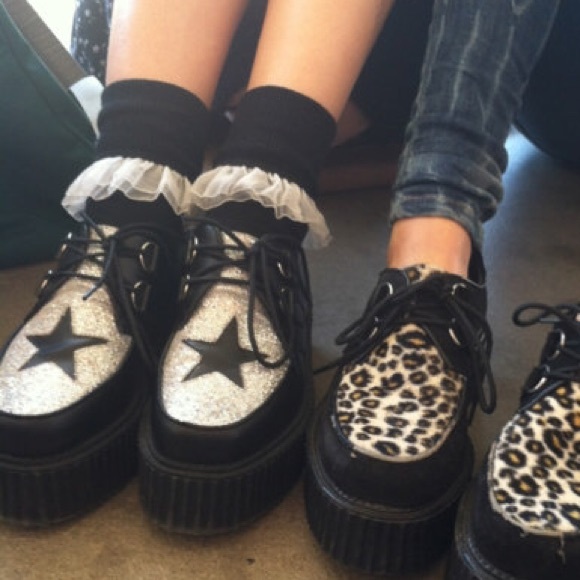 Rare demonia glitter star platform creepers