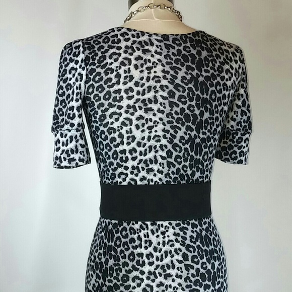 Animal Print Knit Mini Dress - Picture 2 of 3