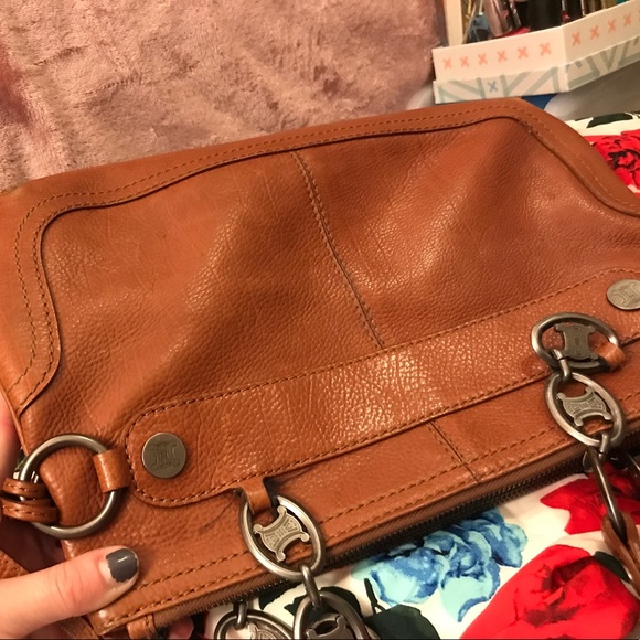 Celine Authentic Cognac Leather Handbag Purse Tags - Picture 3 of 7