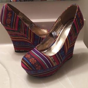 Multi colored super cute wedges!