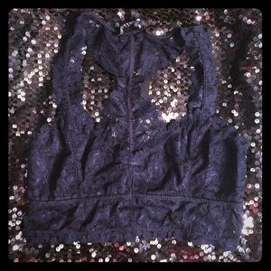 NEW! Navy Racerback Lace Bralette