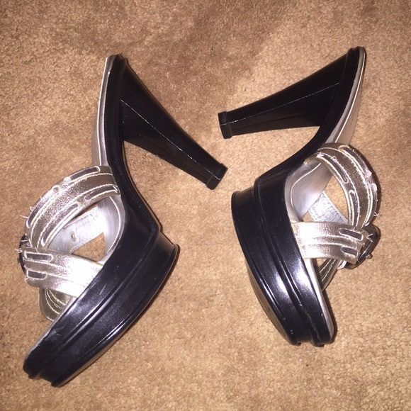 Gold Rhinestone heels - Picture 2 of 3