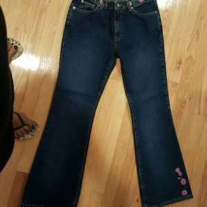 Embroidery ck flare jeans never warn