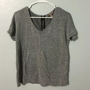 Forever 21 Plain Grey Tee with Seem Down Middle