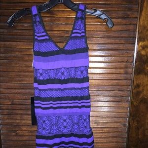 Bebe body con purple/black dress
