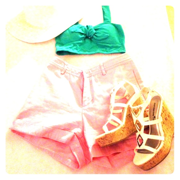 Gap Pink Retro High-Waist Shorts - Picture 1 of 3