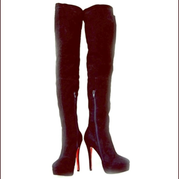 Christian Louboutin Lookalike Mid Thigh Boots