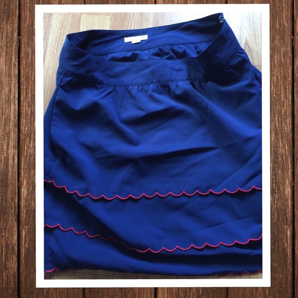 💖Skirt by TULLE layered navy blue/red trim - Picture 4 of 4