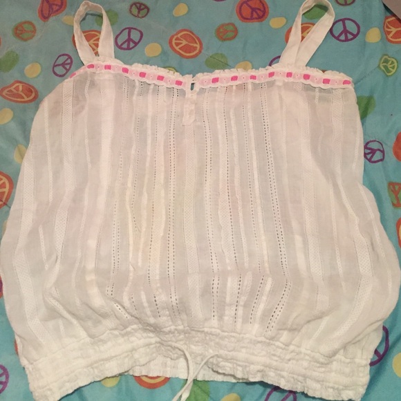 Lace white top
