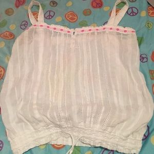Lace white top