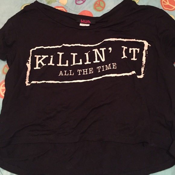 Black crop top