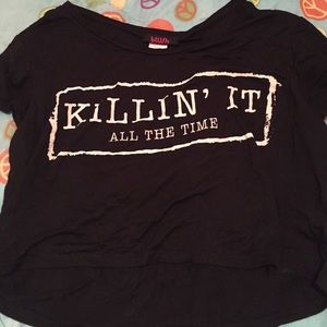 Black crop top