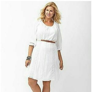 White Gauze Pesant Dress