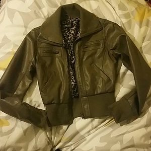 Faux leather jacket