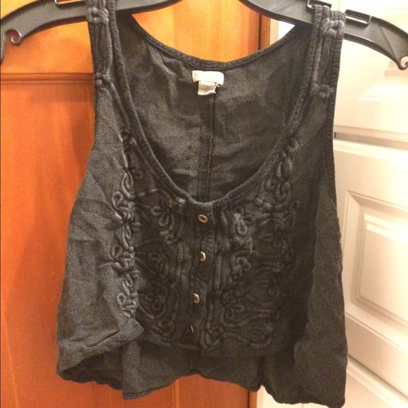 Encote black crop top