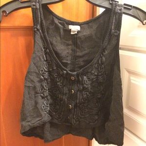 Encote black crop top