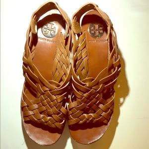 Tory Burch Killian cork wedge slingback sandals