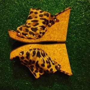 Michael Kors leopard wedges