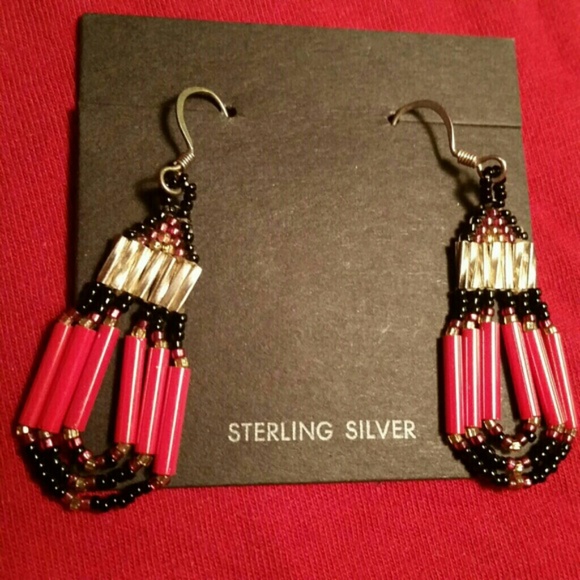 🥀Sterling silver bead earrings New