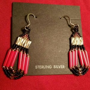🥀Sterling silver bead earrings New