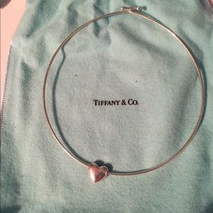 RARE Tiffany  & Co Puff Heart Choker Necklace