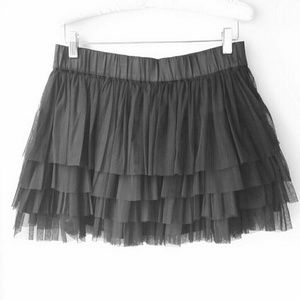 Black party skirt layered tulle h&m medium