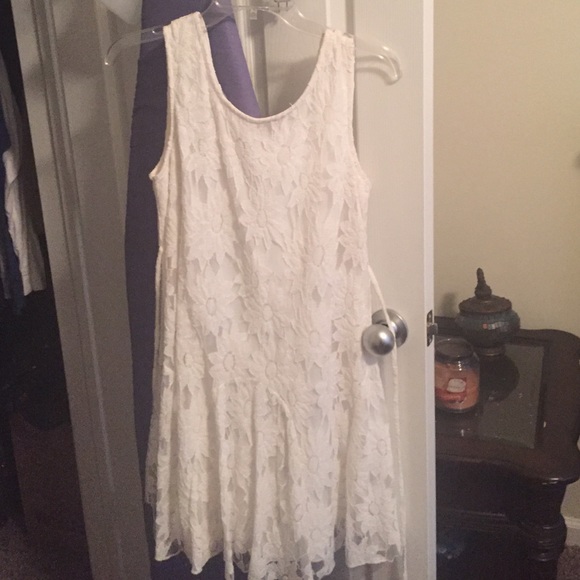White dress has flowers design