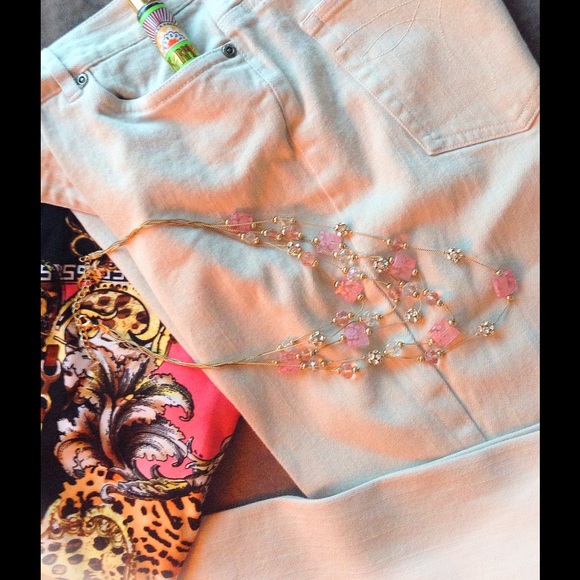 Layers of Chain, Bling, and Beads Necklace - Picture 3 of 3