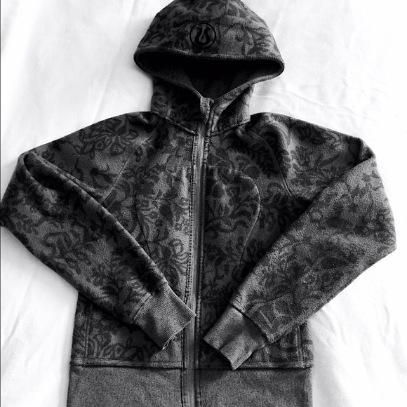 Lululemon scuba hoody. Reversible floral and gray