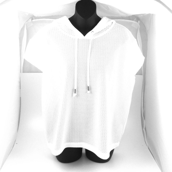 Mesh athleisure short sleeve hoodie