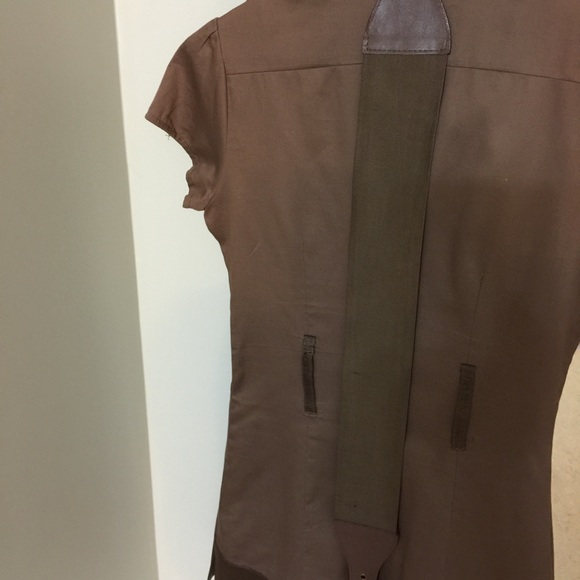 Brown tunic top with belt. - Picture 4 of 4