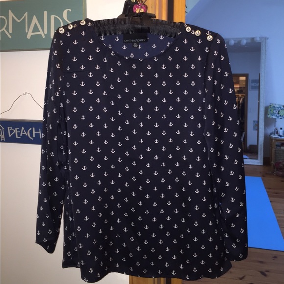 Cynthia Rowley Anchor Blouse - Picture 1 of 4