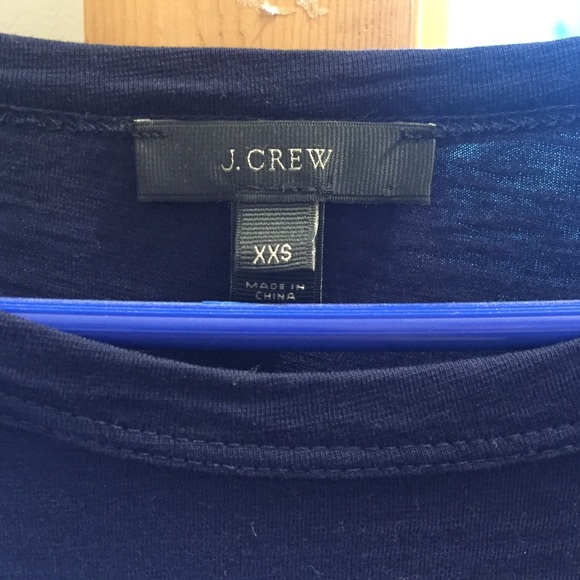 J.Crew Blue and Silver Metallic Stripe Tee - Picture 3 of 4