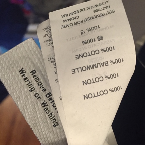 J.Crew Blue and Silver Metallic Stripe Tee - Picture 4 of 4