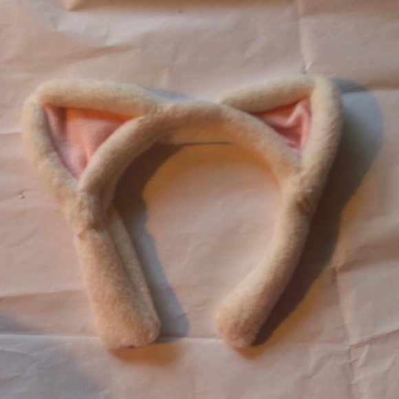 White cat ears