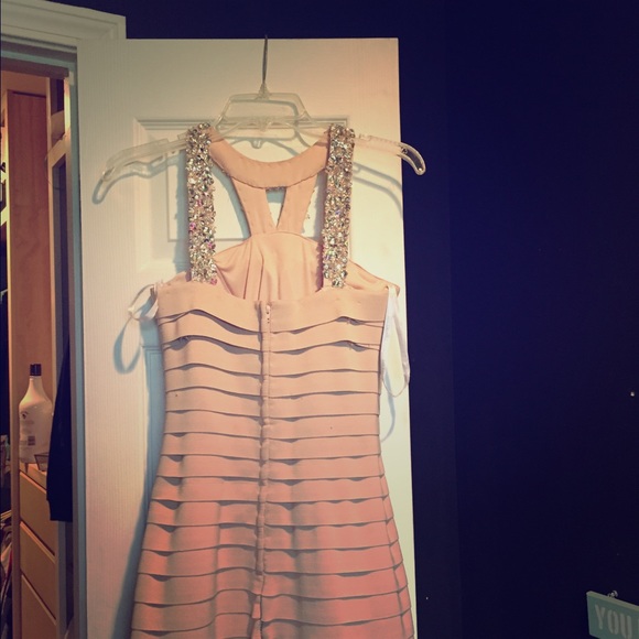 Diamond detailed pink bondage dress - Picture 1 of 3