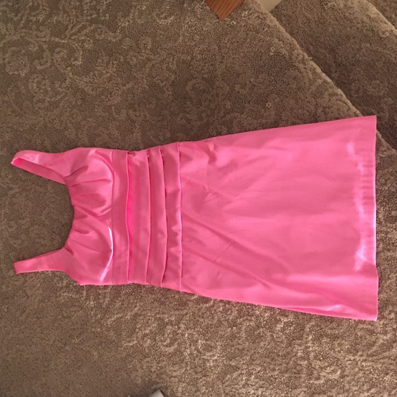 Shiny pink cocktail or wedding dress
