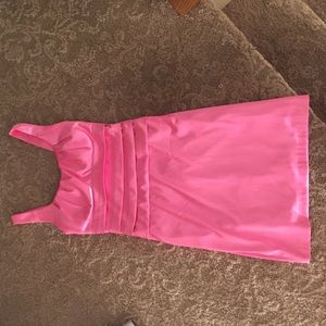 Shiny pink cocktail or wedding dress