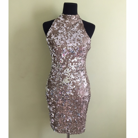 TFNC | Silver & Gold Dust Sequin dress from ASOS - Picture 2 of 4