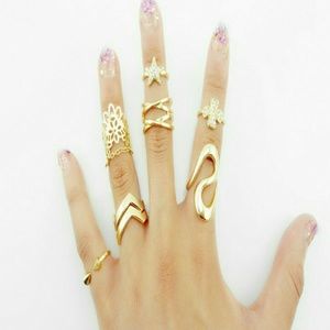 Gold midi rings