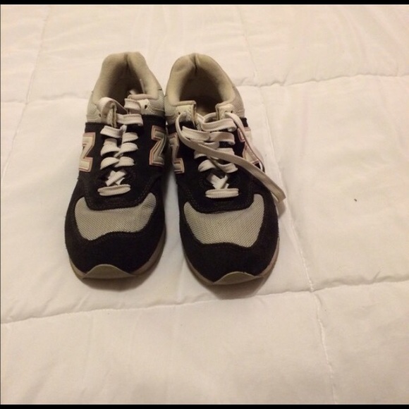Grey pink New Balance sneakers