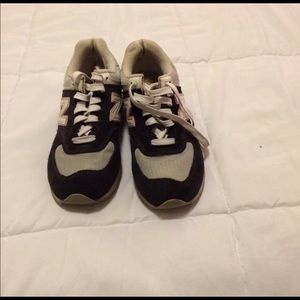 Grey pink New Balance sneakers