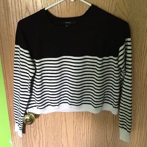 Black and White Striped Sweater